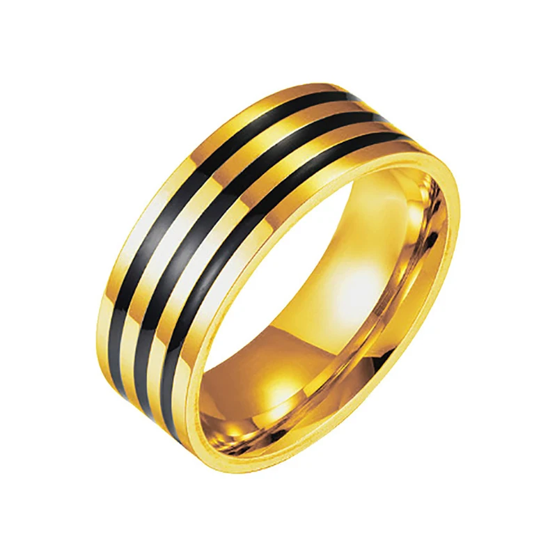 Цветные мужские кольца из титановой стали нержавеющей простые модные ювелирные
