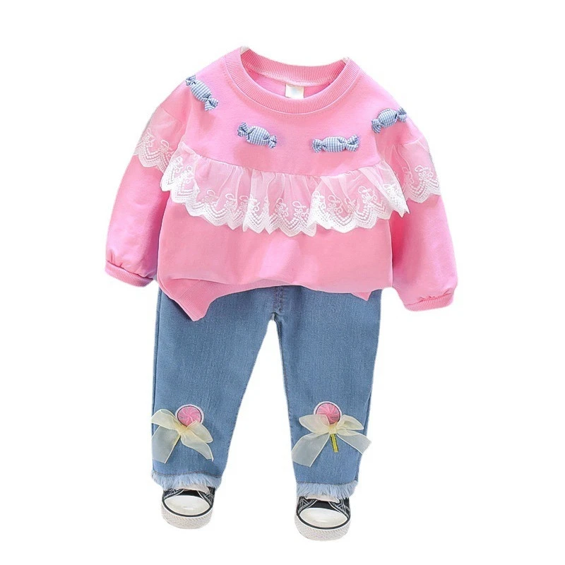

New Spring Autumn Baby Clothes Suit Children Outfits Fashion Girls T-Shirt Pants 2Pcs/Set Toddler Casual Costume Kids Tracksuits