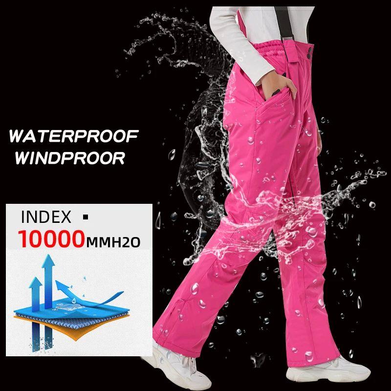 Лыжный костюм женская зимняя одежда для катания на лыжах сноуборде толстые