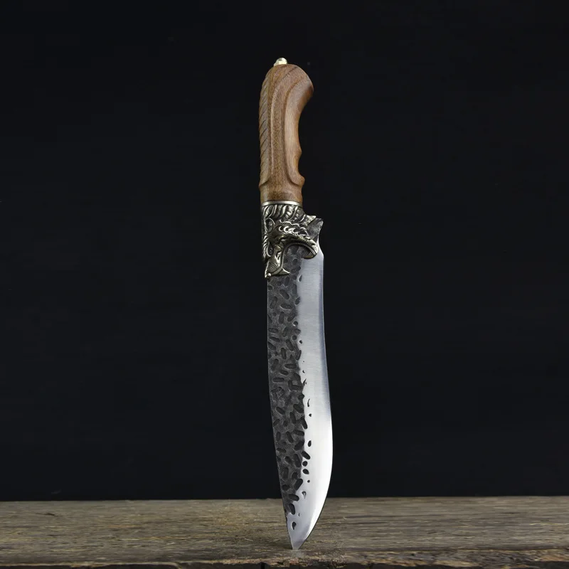 

New Year of The Tiger Handmade Boning Knife Household Kitchen Knife Forging Tiger Soul Mulberry Knife Dividing Knife Chef Knife