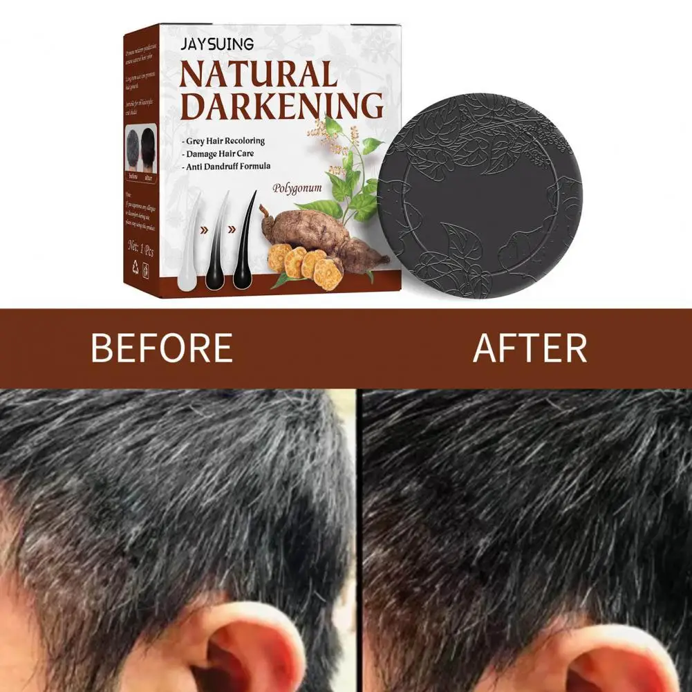 

Improve Growth Hair Soap Bar Effective Darkening Shampoo Bar Solid Soap Useful Anti-Hair Loss Shampoo Bar for Gift