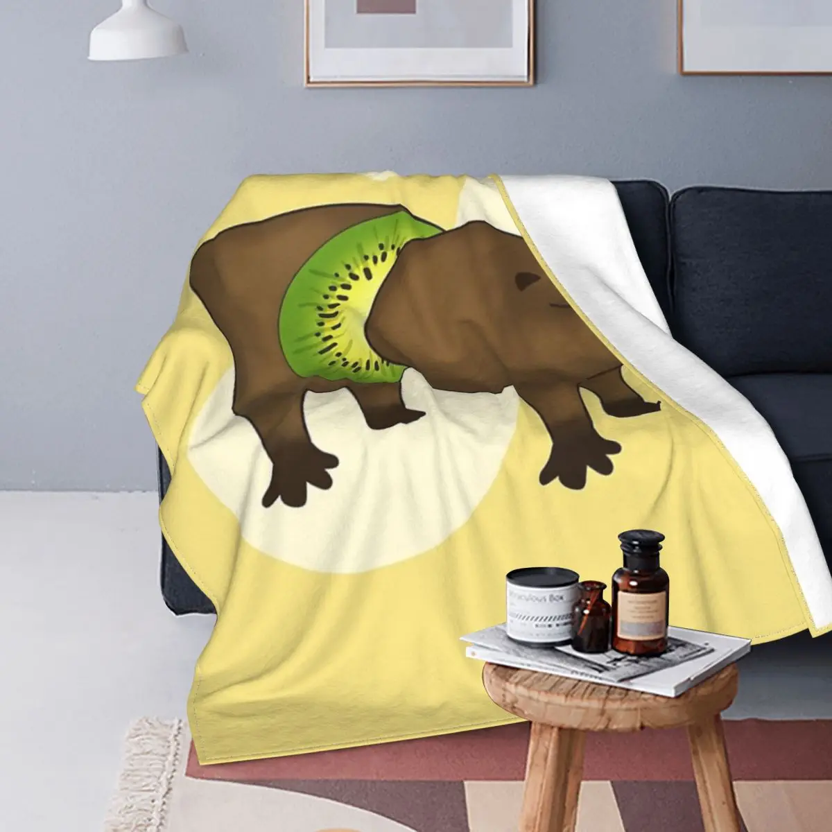 

Kiwi Capybara Blankets Flannel Portable Throw Blankets Sofa Throw Blanket For Couch Bedding Outdoor Throws Bedspread Quilt