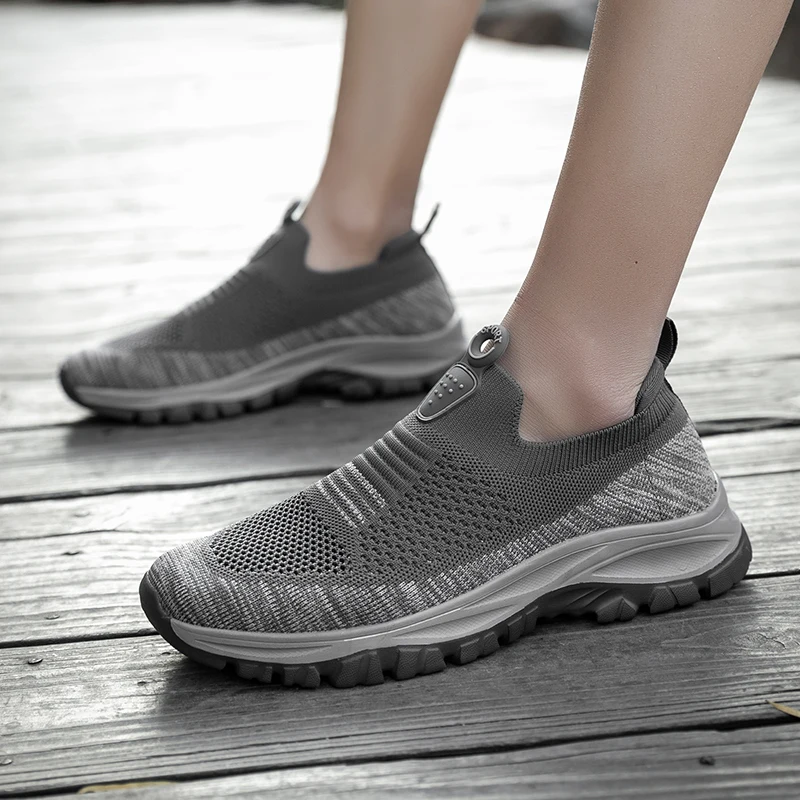 

Кроссовки мужские без шнуровки, дышащие, без шнуровки