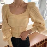 fall 2021 women clothing women sweater pullover female knitting sweaters skinny tops loose elegant knitted outerwear thick slim