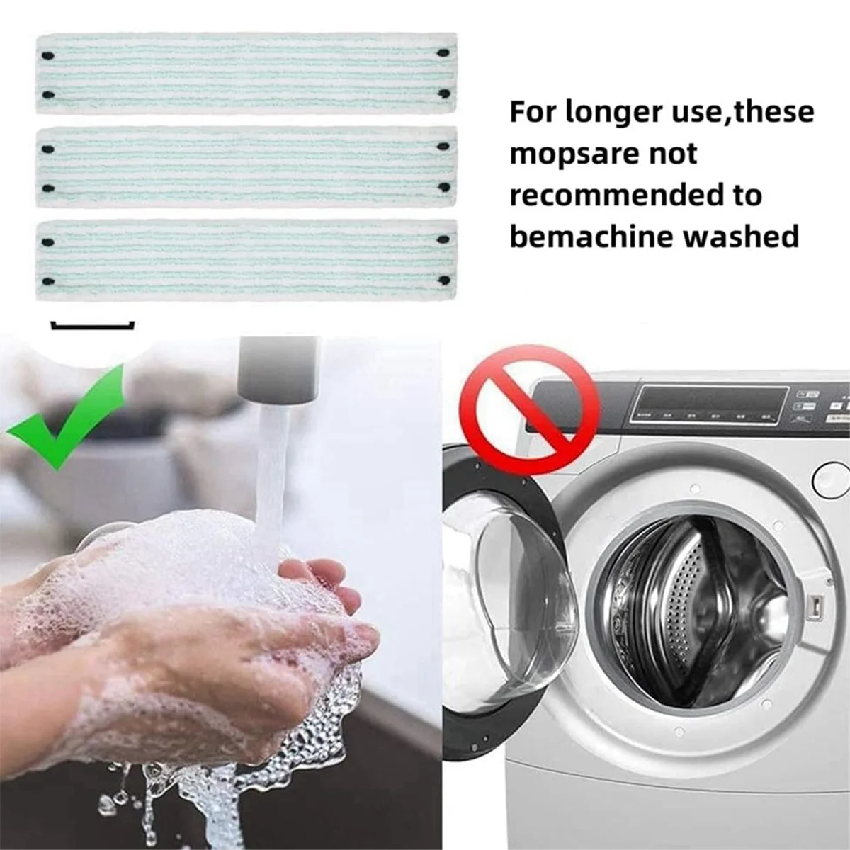 3 упаковки подушечек для швабры из микрофибры моющейся Leifheit Clean Twist многоразовые