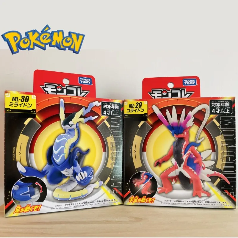 Фигурки героев японской версии Tomy Оригинальные фигурки аниме Покемон Miraidon Koraidon