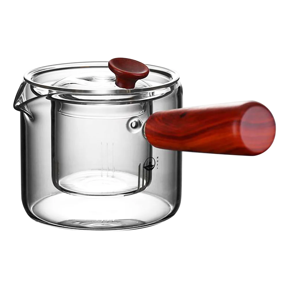 

Heat Resistant Glass Teapot Stovetop Safe Teaware Office Home Tea Brewing Tool
