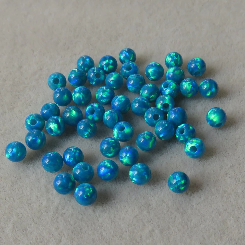 200pcs/lot  3mm  Drilled Synthetic Round Ball Opal Beads Round cut Fire Opal Stone for DIY Jewelry
