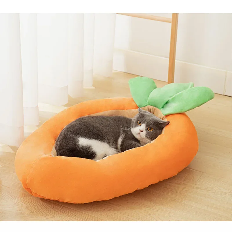 Всесезонная универсальная креативная мультяшная кровать для собак и моркови