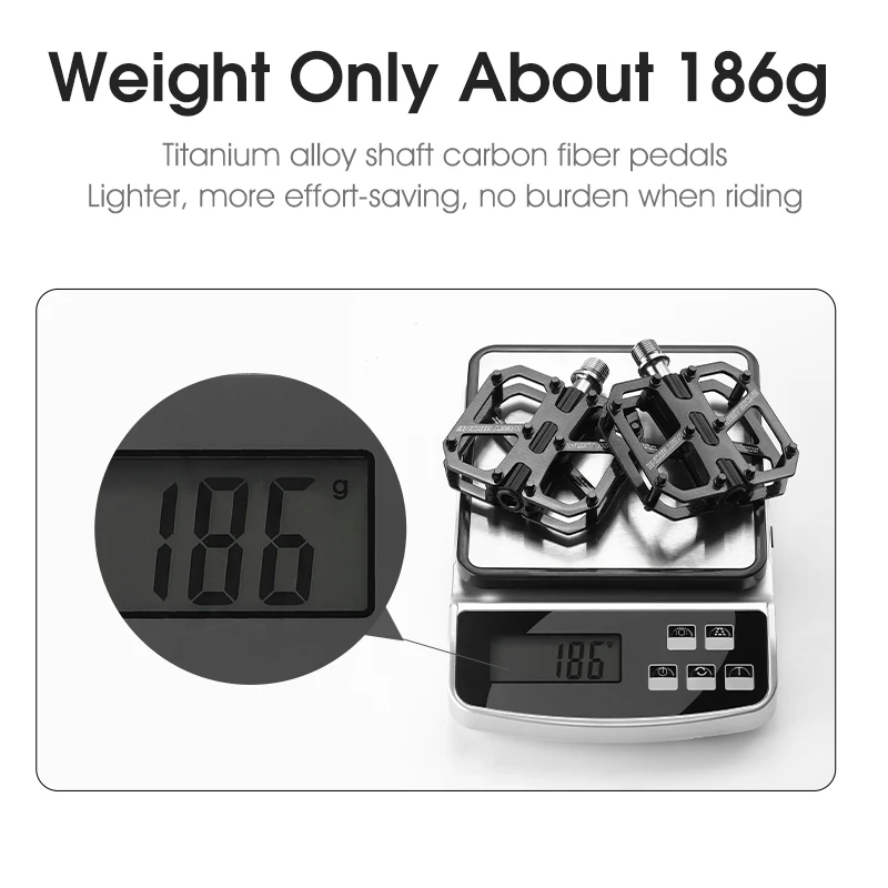 WEST BIKING педали из углеродного волокна с 3 подшипниками сверхлегкие велосипедные