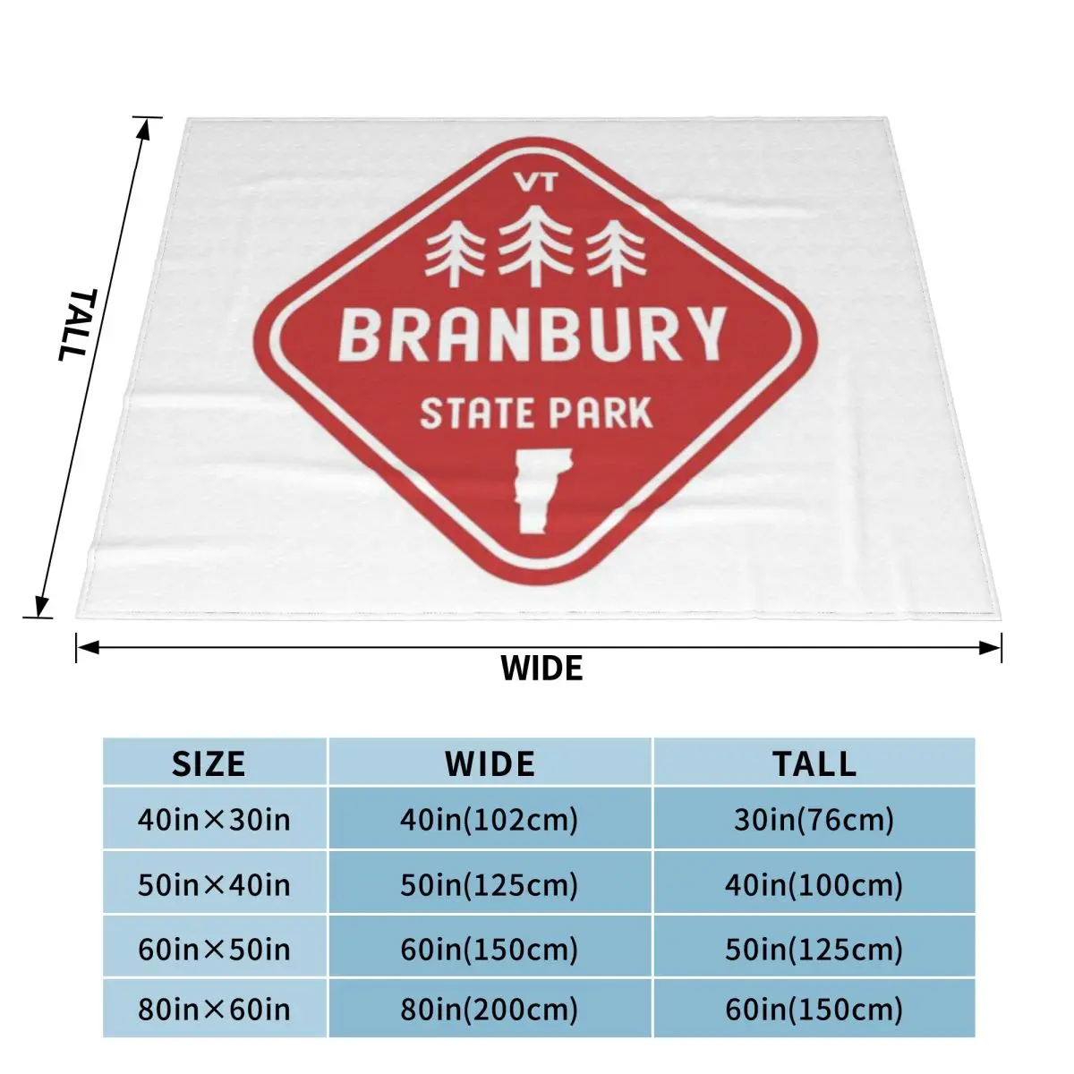 Супермягкое Флисовое одеяло с ромбовидным бусином в стиле парка штата Вермонт