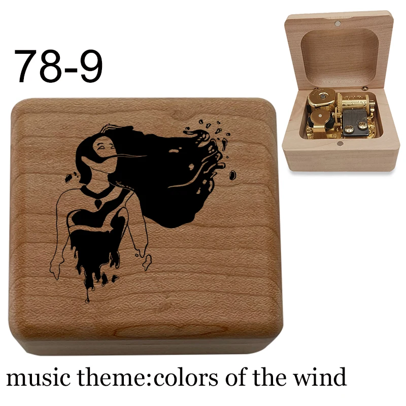 Цвета of the wind принтом человеческого силуэта заводные механические музыкальная