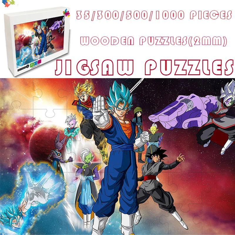 

Деревянные пазлы из аниме «Драконий жемчуг», 35/300/500/1000 шт., пазлы, Мультяшные ручные игрушки «сделай сам», детские игрушки, домашний декор