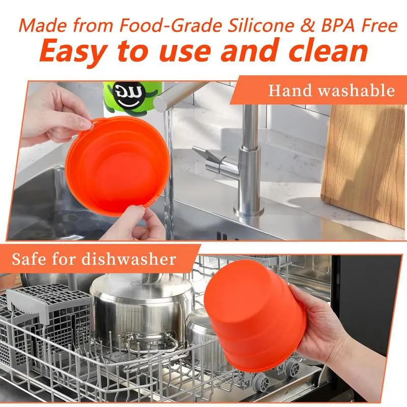 Силиконовые вкладыши для ведра оранжевые силиконовые вставки смазки кемпинга
