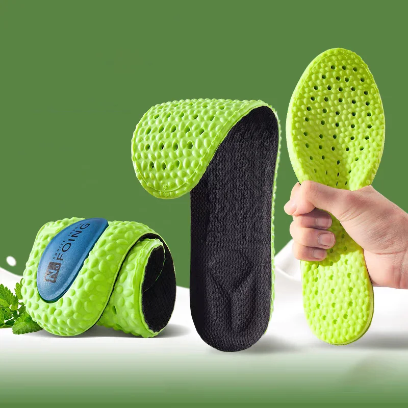 Latex Memory Foam Insoles Breathable Deodorant Support Insole for Men Women Soft Massage Sports High Elasticity Shoe Pads Sole