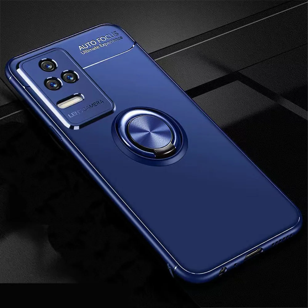 

Ring Case Poco F4 5G Protector Case Matte Flexible Finger Ring Cover For Xiaomi Pocophone Little F4 GT F4GT PocoF4 GT Funda Capa
