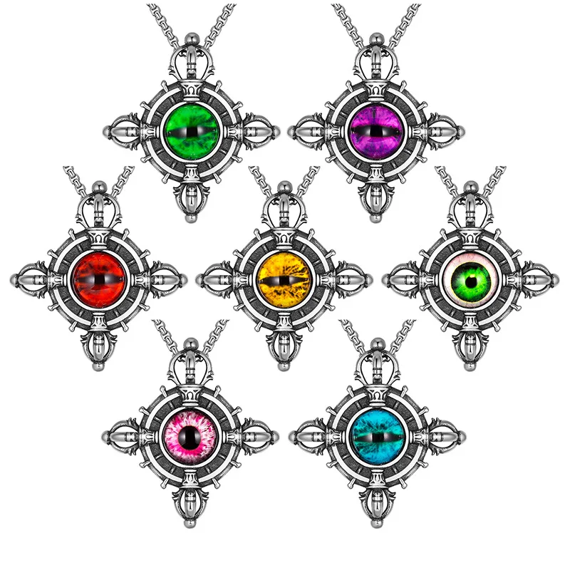 

European and American hip hop devil's eye eye Pendant Necklace men's sweater chain