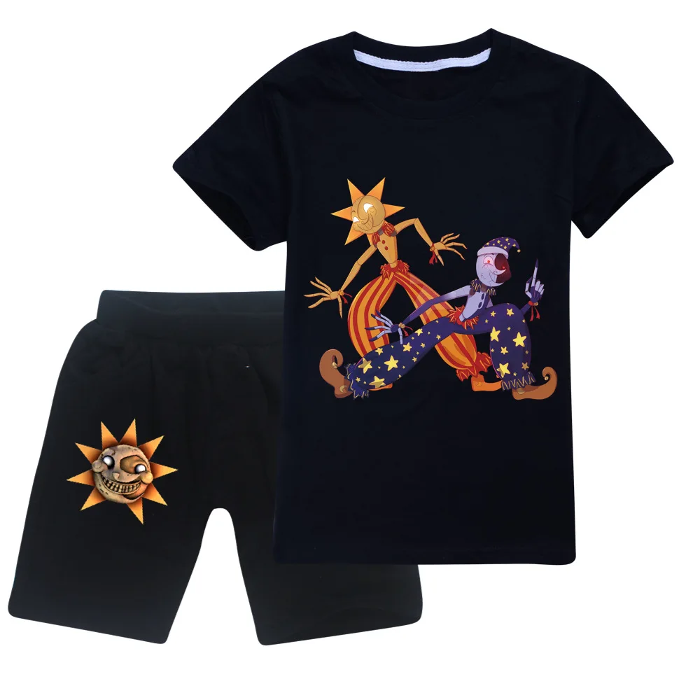 Футболка и штаны для мальчиков Fnaf хлопковая в стиле Харадзюку с рисунком игры