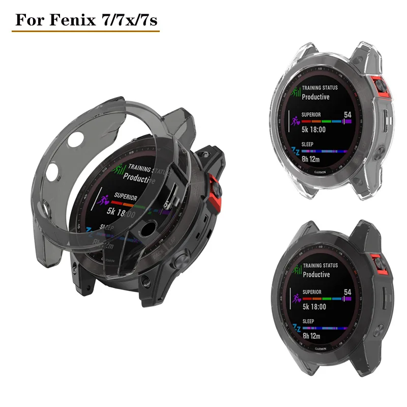 

Transparent TPU Smartwatch Case Cover for Garmin Fenix 7 7X 7S