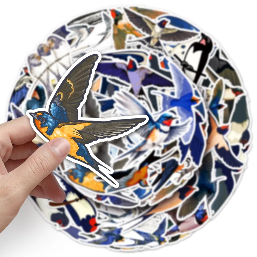 10/50 шт. декоративные наклейки Ласточка