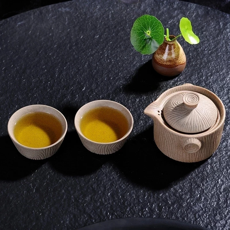 

Грубая керамика чайный набор включает 1 горшок 2 чашки, высокое качество элегантный gaiwan, красивый и простой чайник, Китай стандарт чайный наб...