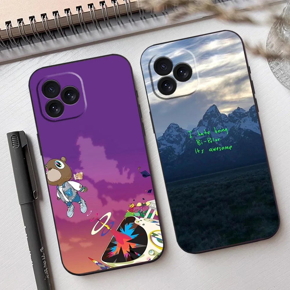 Чехол для телефона K-Kanye Singer West iPhone 12 11 13 14 15 16 Pro Plus черный мягкий силиконовый чехол