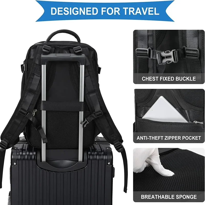 Large Travel Backpack Women, Carry On Backpack,Hiking Backpack Waterproof Outdoor Sports Rucksack Casual Daypack School Bag