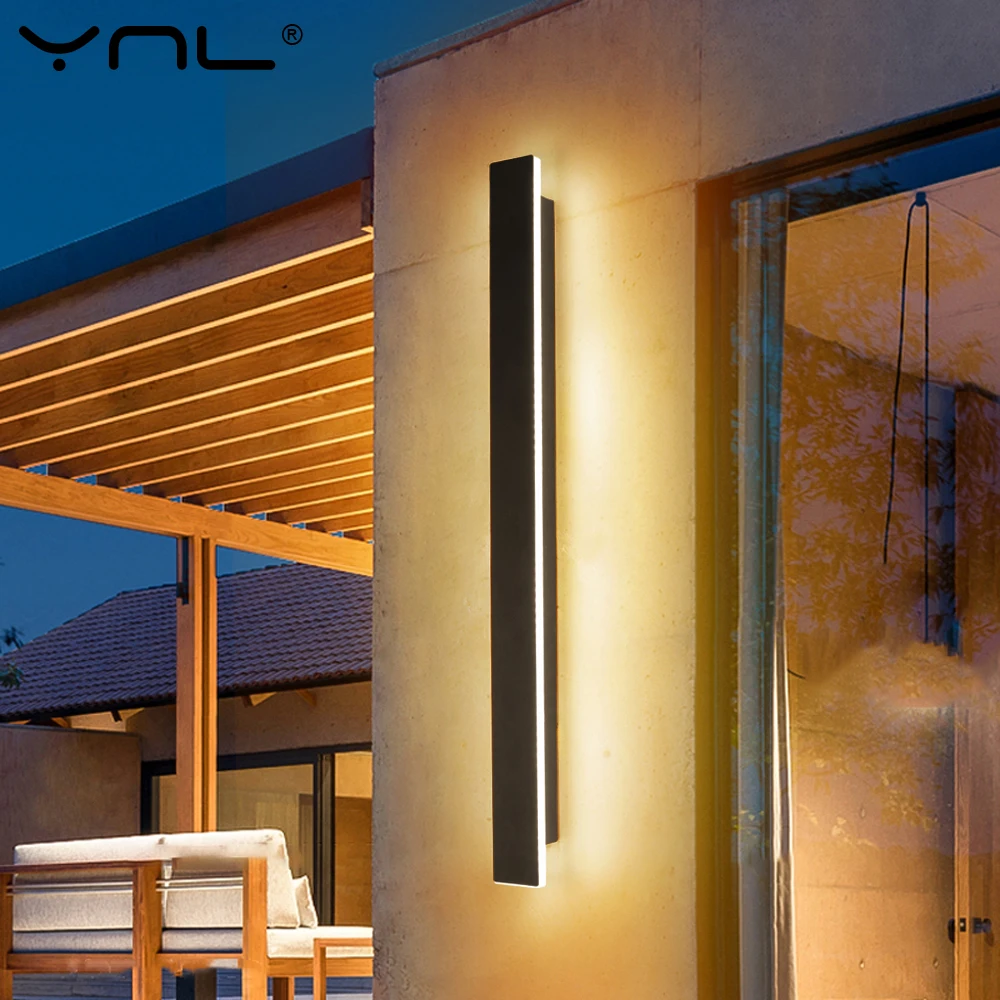 Modern Waterproof LED Wall Lamp IP67 Aluminum Wall Light Garden Porch 110V 220V Outdoor Lighting Decoration Wall Sconce Lamp