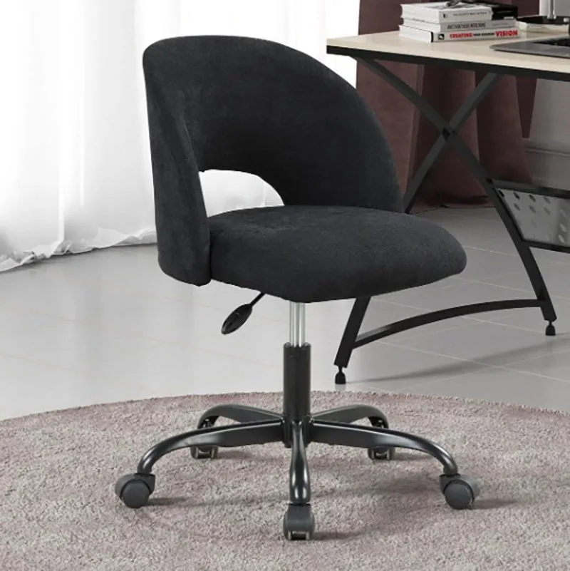 

Офисное кресло с открытой спинкой и роликами, черное офисное кресло