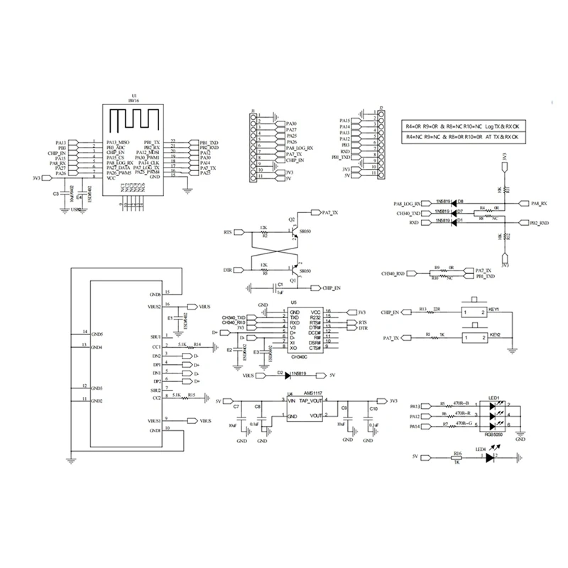 Плата разработки BW16-Kit RTL8720DN, двухдиапазонный Wi-Fi модуль с низким энергопотреблением, Bluetooth BLE, интерфейс Type-C - DT30 (art.: 3920dc433fada) - 3920dc433fada