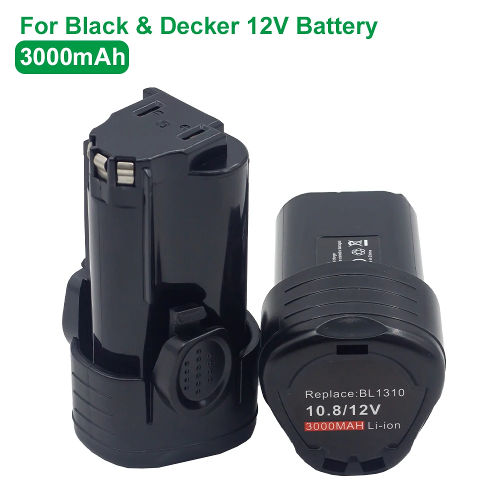 

12V 3Ah LBXR12 LB12 Lithium Rechargeable Replacement Battery for Black & Decker LBX12 BL1510 BL1310 BL1110 Power Tools Batteries