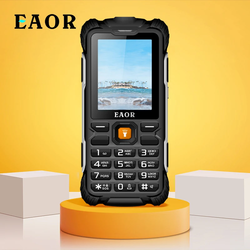 

EAOR HP210 Mobile Phone 2.4inch 2 SIM Card 2 Standby Rugged Phone 3000mAh Power Bank Phone Waterproof Keypad Phone with Torch