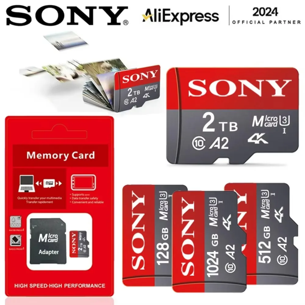 Оригинальная SONY новая 2 ТБ Micro TF Mini SD-карта 1 256 ГБ 512 128 флэш-карта памяти для