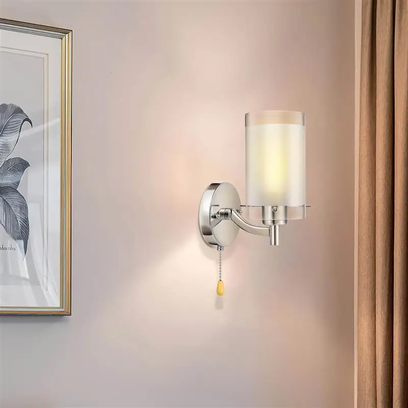 

Современная стеклянная настенная лампа E27, светодиодный Современный Стеклянный декоративный светильник, бра для спальни, прихожей