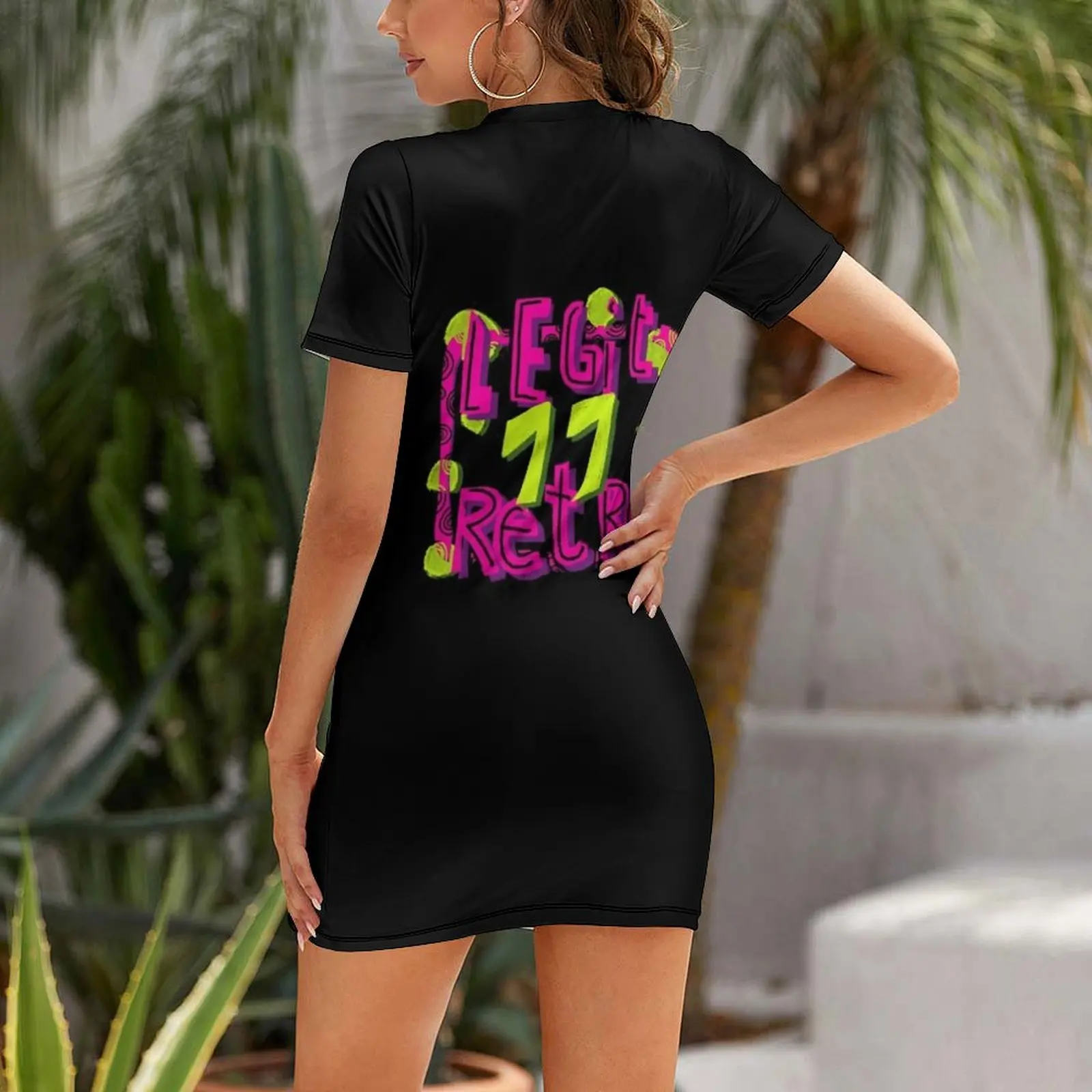 Шикарное и элегантное вечернее платье Legit в стиле ретро с коротким рукавом 77