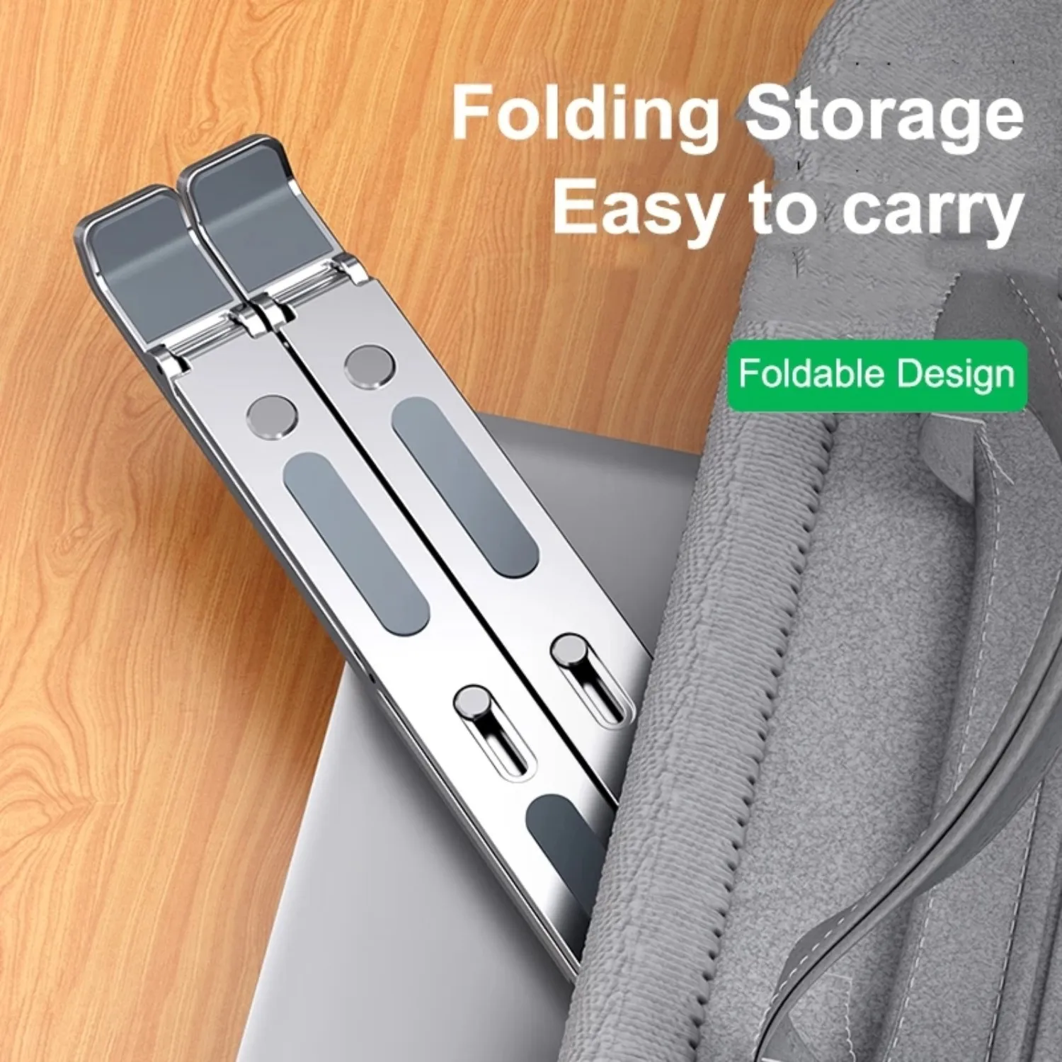 Подставка для ноутбука алюминиевый держатель планшета регулируемый портативный