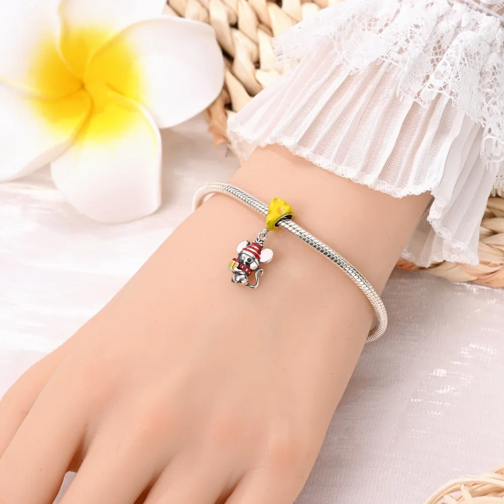 Подвеска из стерлингового серебра 925 пробы с изображением белки равлика пчелы