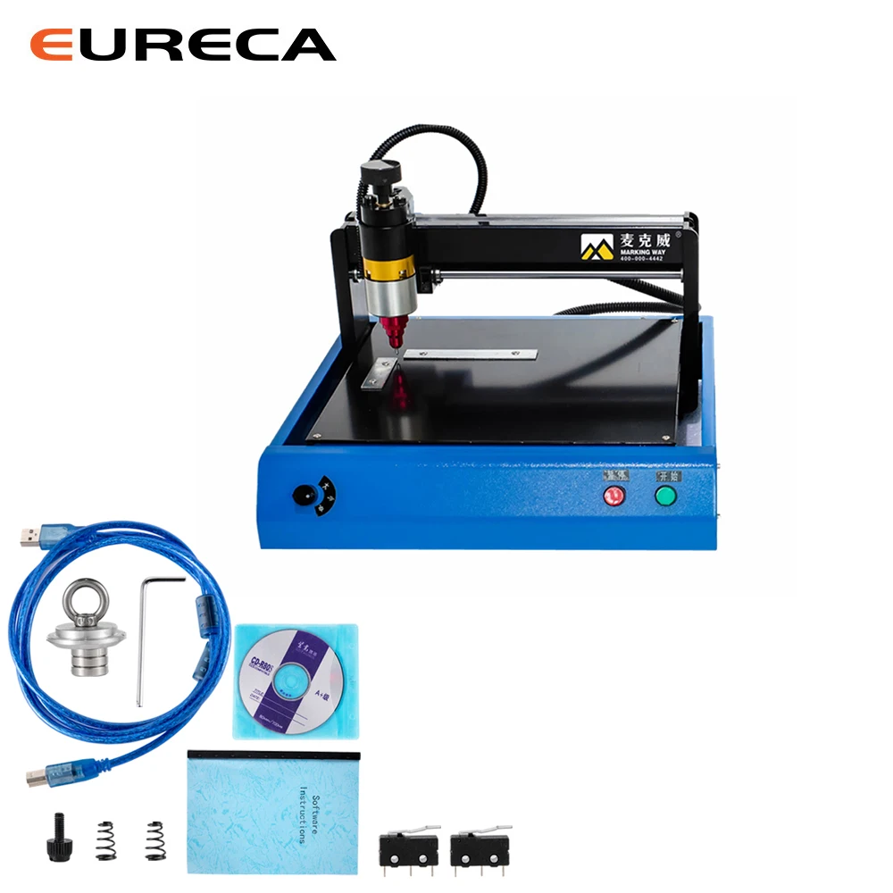 CNC 400W 3020 Stainless Steel Metal Printer Nameplate Cutting Plotter Code Electric Marking DIY Engraving Machine Tool 300*200mm