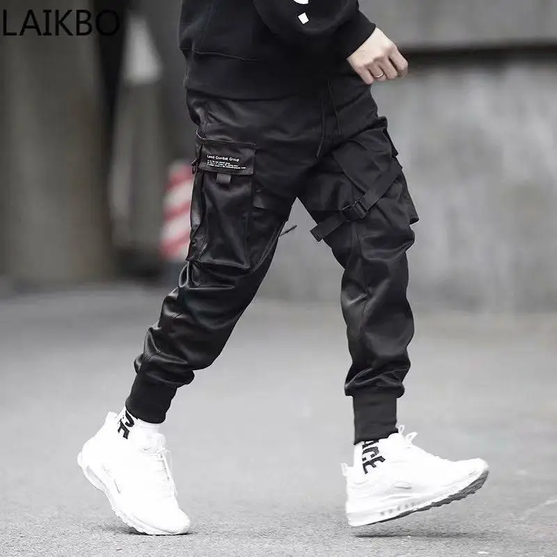 

Cargo Pants Men Harajuku Japanese Fashion Jogging Military Techwear Running Streetwear Male Sports Suit Sweatpants Hip Hop Punk