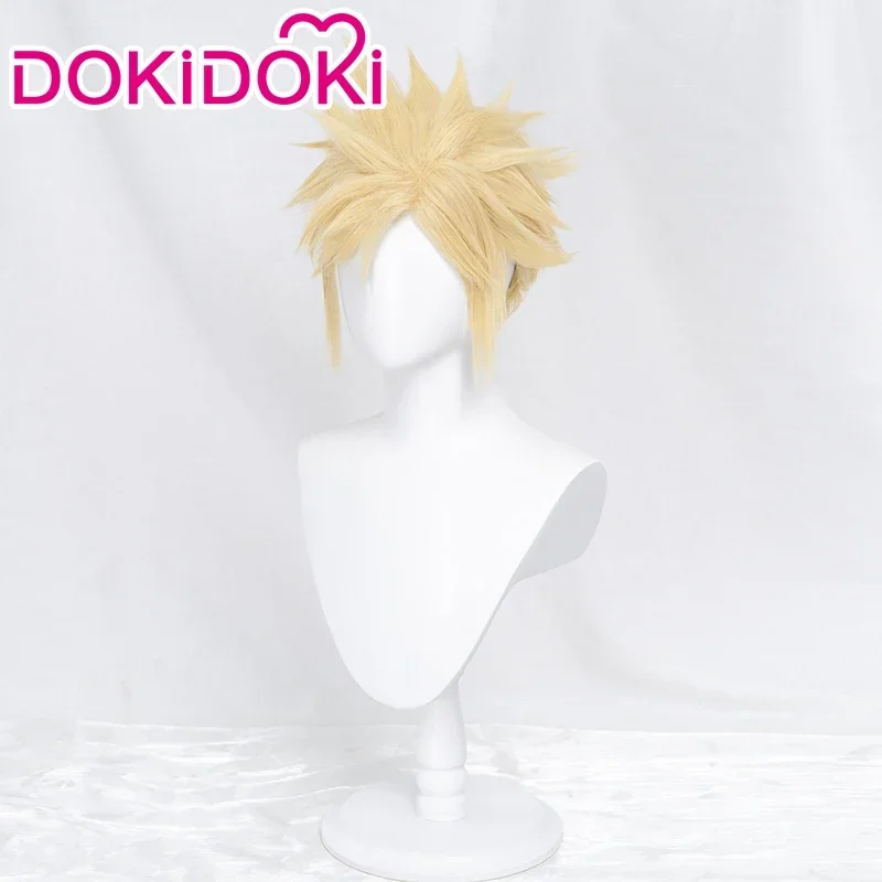 В НАЛИЧИИ DokiDoki Game FFVII Final Fantasy Cloud Strife Косплей Парик VII Blonde Волосы Термостойкие