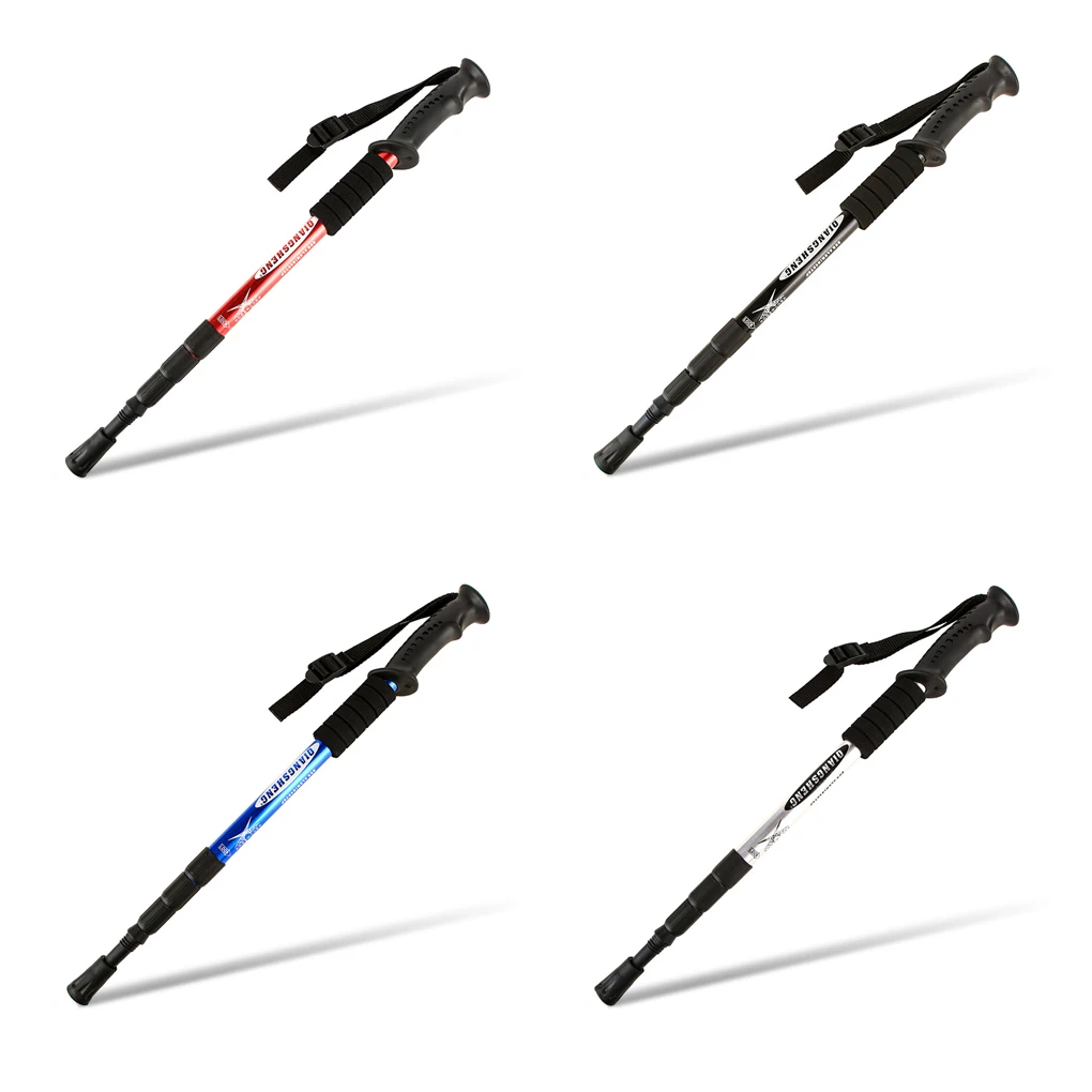 

Outdoor Trekking Poles Adjustable Collapsible Hiking Walking Sticks Cane Ultralight Mountaineering Climbing Crutches