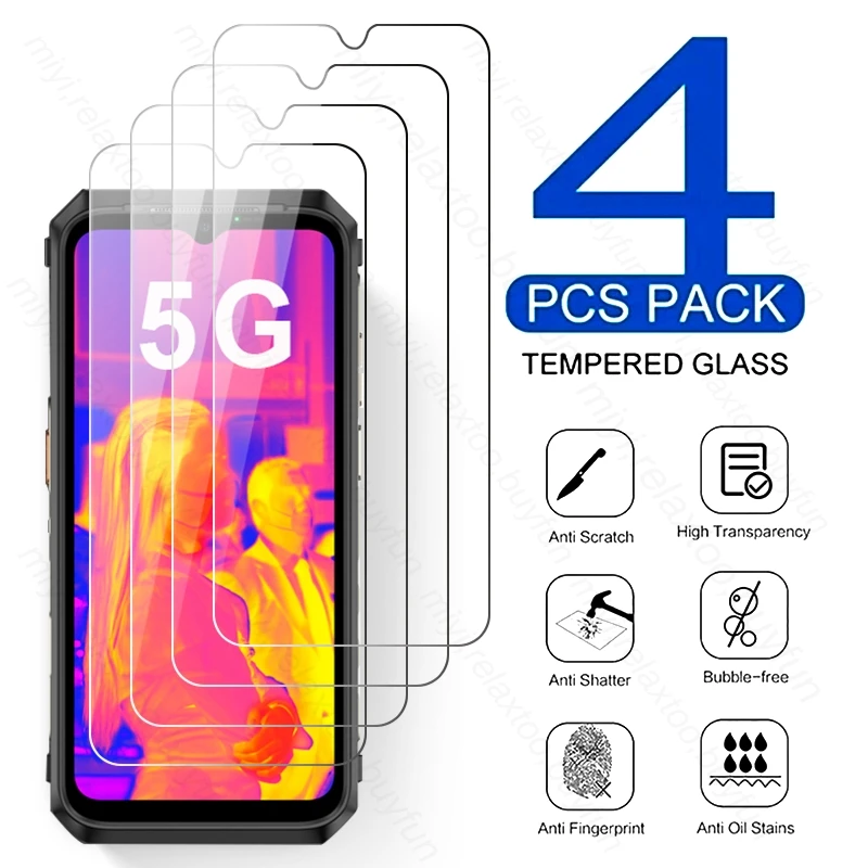 4PCS Tempered Glass Screen Protectors Cover For Ulefone Power Armor 18T 19T 19 Protective Film On For Ulefone Armor 21 5G 6.58