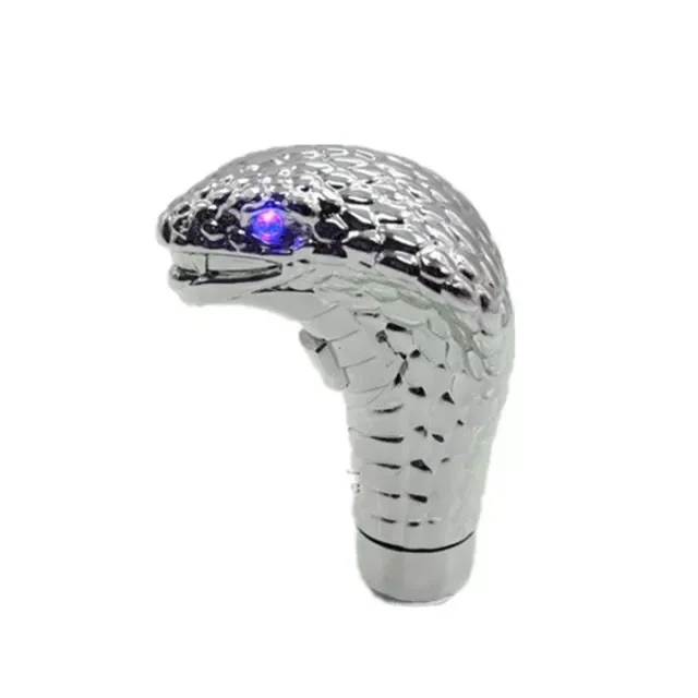 

Car Manual Gear Shift Knob Stick Led Eyes Chrome Cobra Snake Cool Shift Lever