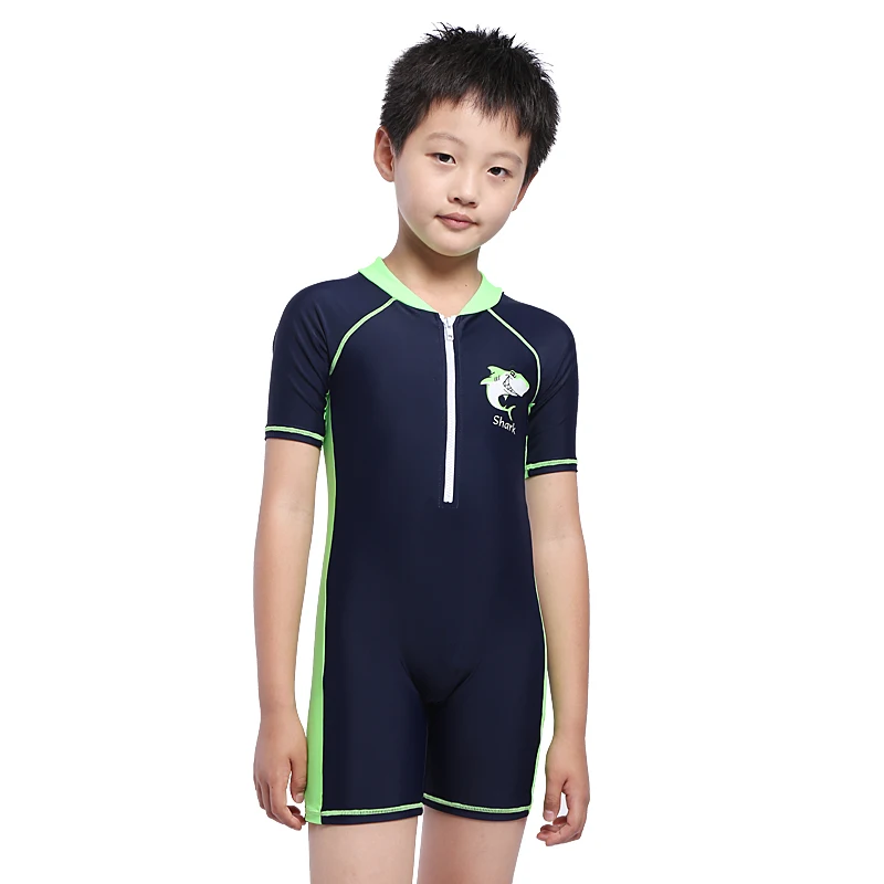 SEOBEAN Детские плавки с короткими рукавами и защитой от солнца для мальчиков