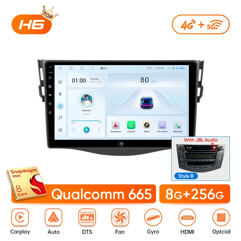 

Автомобильный радиоприемник Ainavi Android Auto для Toyota RAV4 Rav 4 XA30 2005-2013, мультимедийный видеоплеер Carplay DSP 48EQ, навигация 4G WIFI