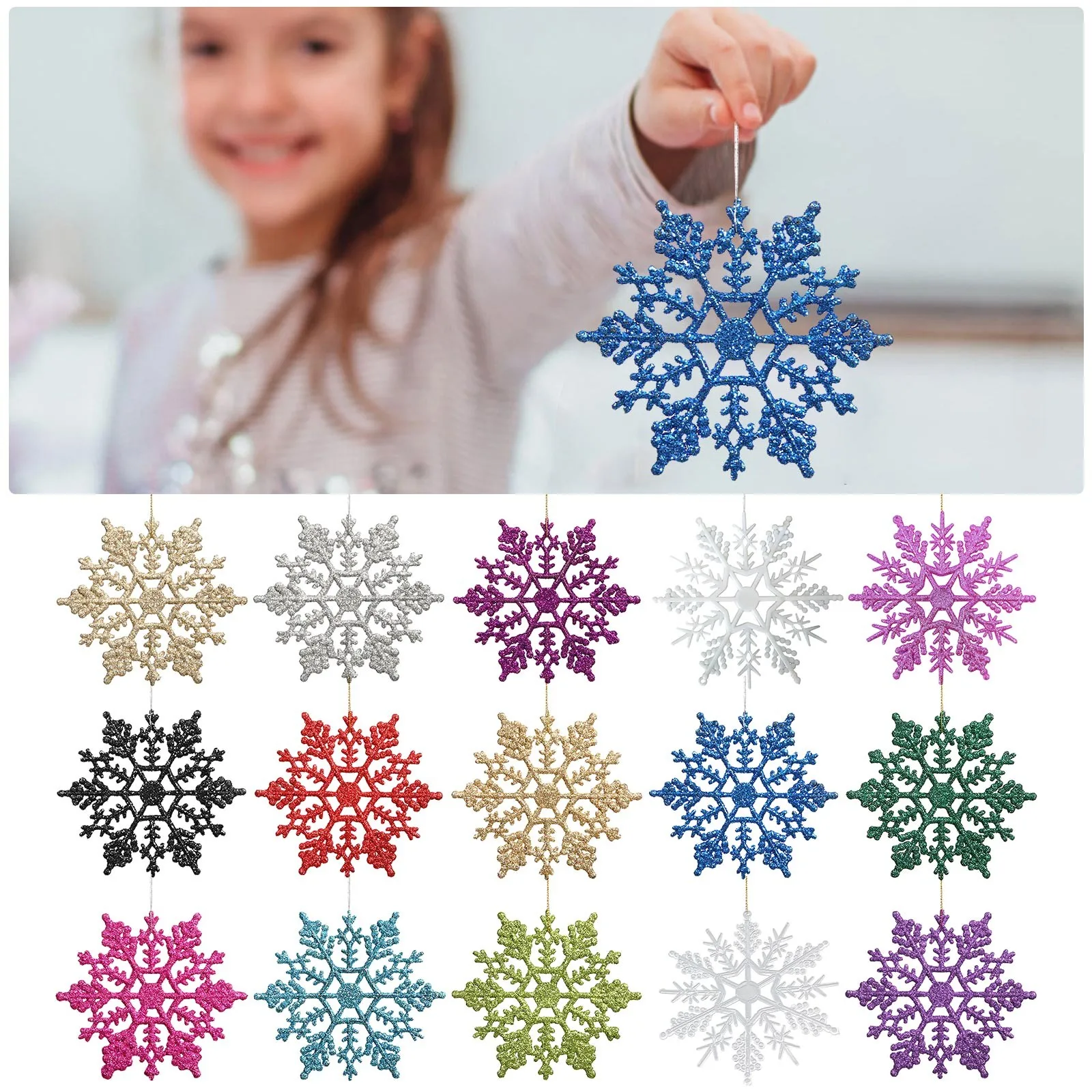 

Рождественские украшения, снежинки, пластиковые снежинки, праздничные украшения, Рождественская люстра, кристаллы, замена, восьмиугольник