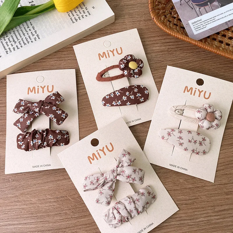 

2 шт., заколка для волос в стиле ретро для маленьких девочек