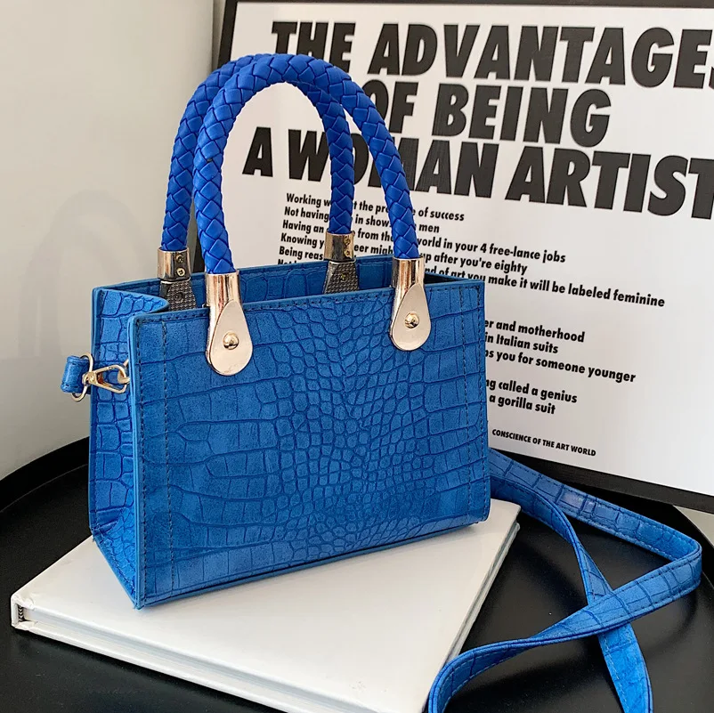 

Сумки через плечо из искусственной кожи с узором под кожу крокодила для женщин 2022, модная маленькая сумка-тоут, сумка на плечо, женские сумки...