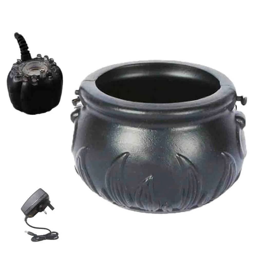 

Halloween Witch Pot Cauldron Mister Mist Maker Smoke Fog Machine Color Changing Party Prop Decoration UK Plug