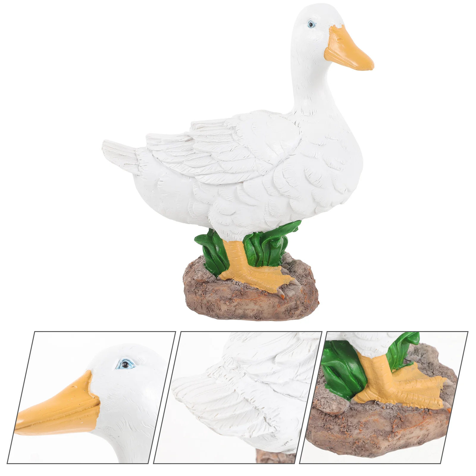 

Crafts Lifelike Duck Decor Simulation Little Figurine Ornaments Simulated Statues Resin